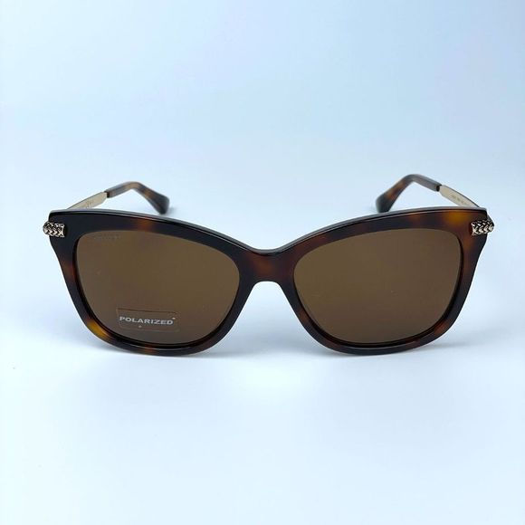 🔥 JIMMY CHOO Shade/S 0C9B SP Sunglasses Brown Bronze Cat Eye Polarized Women - Picture 4 of 9